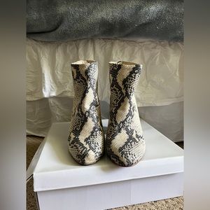 Steve Madden snakeskin booties